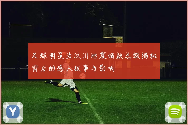 足球明星为汶川地震捐款总额揭秘背后的感人故事与影响