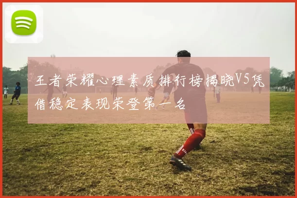 王者荣耀心理素质排行榜揭晓V5凭借稳定表现荣登第一名